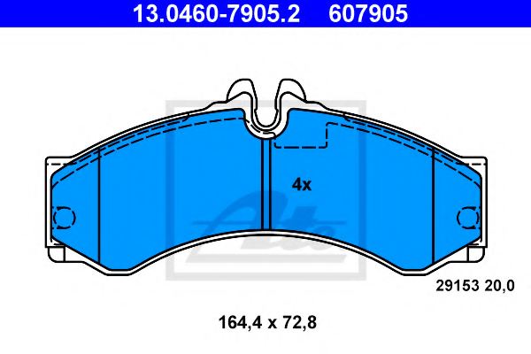 ATE 13.0460-7905.2 Brake Pad Set, disc brake